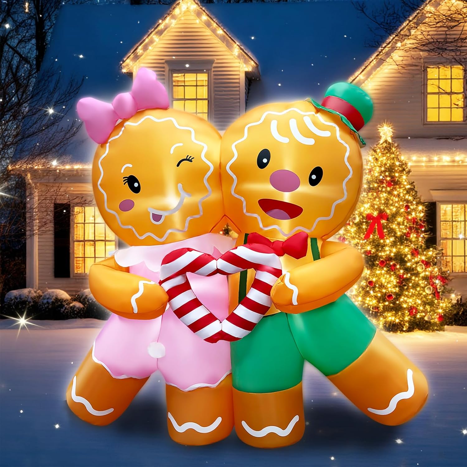 Decorazione Gonfiabile Natale Del Pupazzo Di Neve Con LED Ventilatore Famiglia Del Pupazzo Gonfiabil 175cm