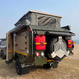 Nouvelle conception de caravane pop-top avec double espace extensible, remorque de voyage avec frein électrique pour le camping tout-terrain - Product Image 4