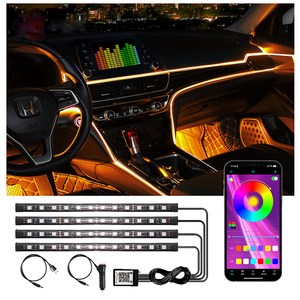 JYGD Tiras <span class=keywords><strong>de</strong></span> <span class=keywords><strong>Luces</strong></span> LED <span class=keywords><strong>de</strong></span> 48/72 para Interior <span class=keywords><strong>de</strong></span> Auto, Ambiente <span class=keywords><strong>de</strong></span> Piso, Resplandor <span class=keywords><strong>de</strong></span> Neón Decorativo <span class=keywords><strong>con</strong></span> Música, Iluminación Personalizada para Interior <span class=keywords><strong>de</strong></span> Automóvil - Product Image 1
