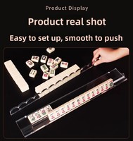 Règle de Mahjong de style juif, deux-en-un, avec tige de poussée, en ABS, 17,3 pouces, pour plateau de Mahjong