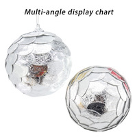 Boule de Noël miniature en gros, paillettes argentées/rouges/dorées, texture écaille, ornement à suspendre pour sapin de Noël, décoration de fête familiale