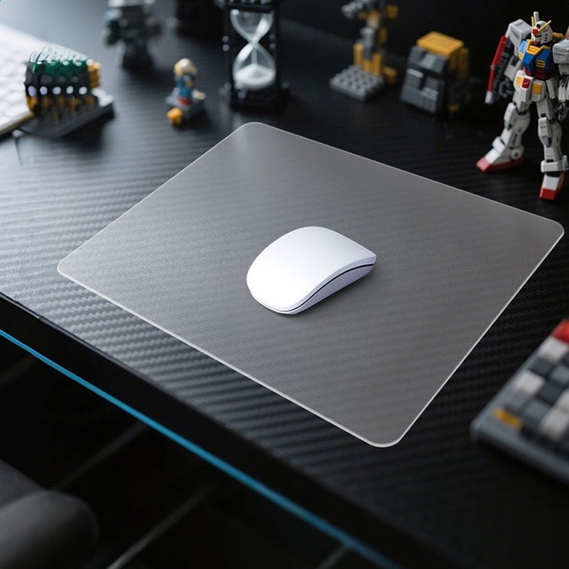 RGB Lighting Tempered Glass for Mouse Pad Dynamic Visuals Immersive Gaming Large Durable Non-Slip Gaming Surface
