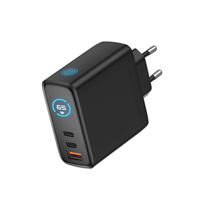 Cargador GAN de pantalla TFT multipuerto de 65W de alta calidad, adaptador de corriente de carga rápida multidispositivo de 3 puertos para Macbook para ordenador portátil - Product Image 4
