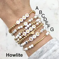 Mode En Acier Inoxydable Italien Charmes Lettres Nom Acrylique Bracelets Personnalisé Femmes Acrylique Bracelets Bijoux pour Cadeau