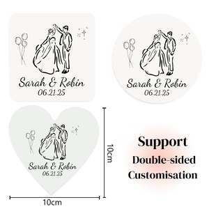 Sous-verres en papier absorbant de haute qualité pour boissons, avec impression de logo personnalisé, épaisseur 2 mm, pour anniversaires et mariages - Product Image 5