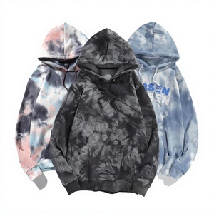 300GSM 100% Cotton <b>Tie</b> <b>Dye</b> Hoodie Unisex Pullover Fleece Hooded <b>Sweatshirt</b> Loose Fit Streetwear for Autumn Winter - Product Image 3