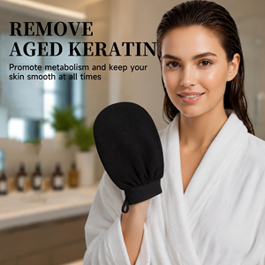 Guante Exfoliante Marrón para Hammam, Guante Mágico para Eliminar el Bronceado, Guante Kessa para Spa y Sauna, Guantes Exfoliantes para Baño - Product Image 4