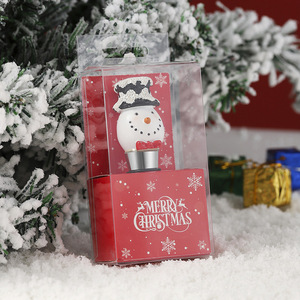 Christmas Wine Stopper Snowman Design Plastic <b>Bottle</b> Party Favor Decorative - Product Image 1