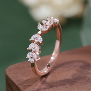 Marquise labwrown anello di diamanti con marchio di qualità con diamante bianco anello di fidanzamento di lusso in <span class=keywords><strong>oro</strong></span> rosa 10k fare anelli a <span class=keywords><strong>mano</strong></span> per le donne - Product Image 3