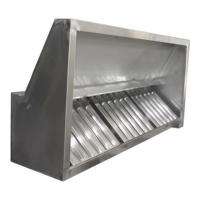 Pasokan Langsung Pabrik, Custom Stainless Steel Chimney Range Hood untuk Dapur Hotel Komersial