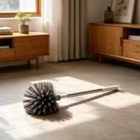 Balai à toile d'araignée pour plafond domestique avec long manche, brosse de dépoussiérage en fibres de polyester composite pour le nettoyage des lieux hauts
