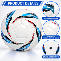Ballon de football Kata en PVC, taille 5, cousu à la machine, pour la promotion communautaire, les cadeaux promotionnels et les événements.