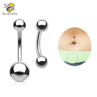 G23 ASTM F136 Titan Bauchnabel Ring Mode Körper Piercing Schmuck Nabel Ringe Grund Piercing