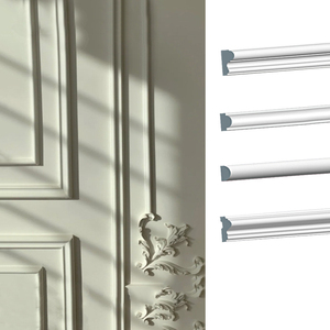 PU Material Factory PU Crown <strong>Moulding</strong> Custom Painting Wall Decorative Lines <strong>Flexible</strong> <strong>Moulding</strong> Interior Use - Product Image 2