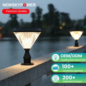 Lampe solaire à pilier fiable, charge rapide, 5 à 8 heures de charge complète, performance constante, allumage et extinction automatiques, lumière de jardin, lumière de voie d'accès - Product Image 1