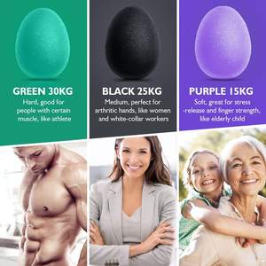 Egg Shape <b>Hand</b> Therapy Grip Balls Stress Relief Toys <b>Finger</b> Exerciser for Kids and Adults - Product Image 4