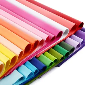 Usine de papier de copie faite à la main en gros couleur papier de soie 17g papier d'emballage