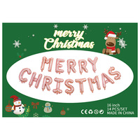 Qualité garantie Ballons en aluminium de 16 pouces Lettre Bannière Décorations de Noël Ballon en aluminium en gros