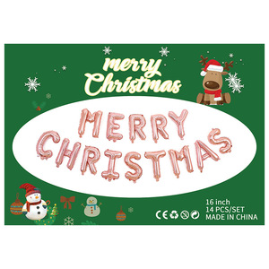 Calidad garantizada Globos de papel de aluminio de 16 pulgadas Carta Banner Decoraciones navideñas Venta al por mayor Globo de papel de aluminio - Product Image 3