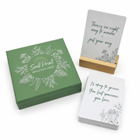 Jeu de cartes d'affirmation double face personnalisables pour l'amour-propre, avec boîte rigide sur mesure