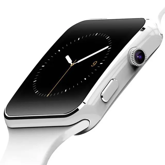 Smart watch x6 com câmera, relógio inteligente com tela touch screen, suporte para cartão sim tf, chamadas, bt, cartão sim, 2021