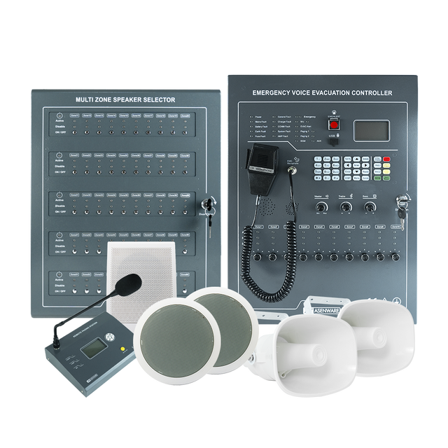 Asenware New Public Broadcasting System  Control Panel with Emergency Voice Together