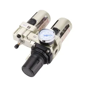 CHDLT Colorful Plastic Element SMC Type 1/2 Inch FRL AC4010-04 Air Compressor Filter Regulator Pneumatic F.R.L Combination