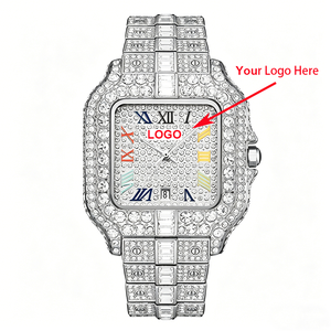 <span class=keywords><strong>Orologio</strong></span> <span class=keywords><strong>da</strong></span> <span class=keywords><strong>Polso</strong></span> <span class=keywords><strong>da</strong></span> Donna di Lusso con Strass, Quadrante Quadrato Dorato con Diamanti, Numeri Colorati, alla Moda, per Commercio all'Ingrosso - Product Image 2