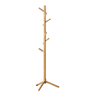 Solid Wood Floor <b>Standing</b> Coat Rack 171cm Height Three Leg Base Easy Assembly For Bedroom Living Room - Product Image 2