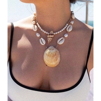 Conjunto de Joyería de Moda de Verano: Collar con Colgante de Estrella de Mar de Acero Inoxidable, Perlas de Agua Dulce, Pulsera y Pendientes de Diseño Playero