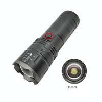 Lampe torche rechargeable 4500mAh 5 modes pour patrouille d'urgence, zoom télescopique extérieur, lampe torche tactique LED en aluminium