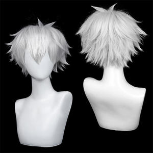 Jujutsu Echo <span class=keywords><strong>Gojo</strong></span> Satoru blanc Cosplay Anime perruque avec masque pour les <span class=keywords><strong>yeux</strong></span> noir haute température fil Gojowig perruque - Product Image 1
