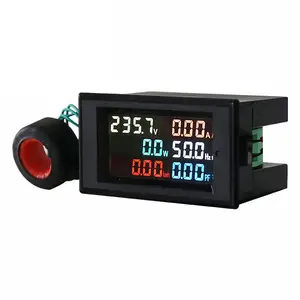 מד מתח הנוכחי מד זרם D69-2058 כוח גורם חשמלי אנרגיה מד תדר דיגיטלי פנל Wattmeter LCD וולט Amp