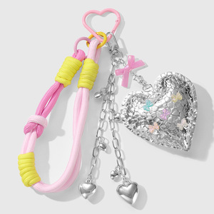 Porte-clés DIY en cuir multicolore, élégant et raffiné, avec étoile en résine embossée, petite boule étoile, pétale, corde tressée, mousqueton sécurisé - Product Image 5