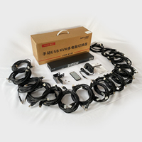 Commutateurs KVM 16 ports HDMI 4K + câbles (mise à niveau 2 en 1), MT-VIKI Commutateur KVM en rack 1U Console 16x1