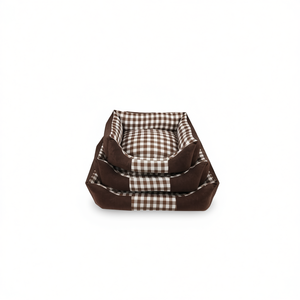 Divano Letto Quadrato Vintage in Camoscio di Alta Gamma per Animali Domestici - YM7948 - Product Image 1