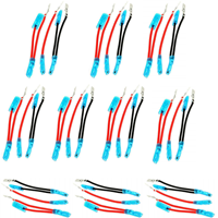 Interrupteur à bascule Carling 2-10 broches avec fils de raccordement et bornes mâles et femelles pour câblage d'interrupteur à bascule marche/arrêt 12V pour bateau