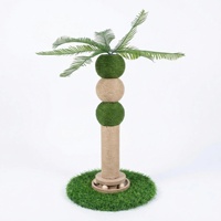 Griffoir pour chat en forme de cocotier avec jouet tournant, décoration palmier artificiel, griffoir en sisal pour chats d'intérieur