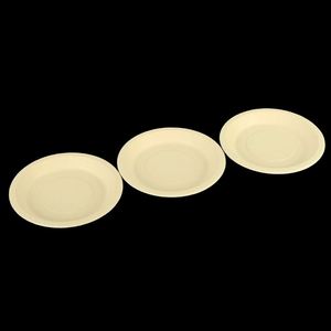Assiettes jetables biodégradables en fibre de bambou de 6 pouces, vaisselle compostable écologique pour les fêtes, les pique-niques et les restaurants - Product Image 1
