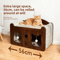 Arbre à chat tout-en-un TV Design avec niche, griffoir anti-chute de poils, maison de jeu multifonctionnelle universelle quatre saisons pour animaux de compagnie
