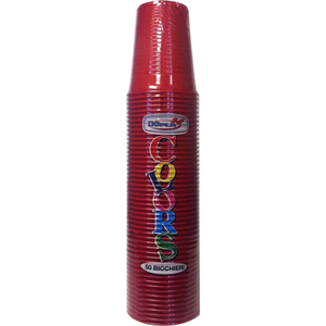 Juego de 50 Vasos de Plástico Rojos de 200 ml - Product Image 1