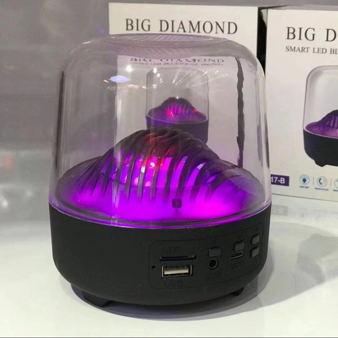 Bluetooth ポータブルワイヤレススピーカー LEDライト 内蔵