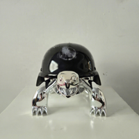 Sculpture de tortue en résine dorée chromée 40 cm, couleur personnalisée, logo de marque de luxe, modèle Love for Art, peinte à la main, décoration intérieure