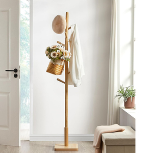 <span class=keywords><strong>Perchero</strong></span> de pie de madera maciza al por mayor con 8 ganchos <span class=keywords><strong>para</strong></span> recibidor, pasillo, o como expositor de ropa - Product Image 3