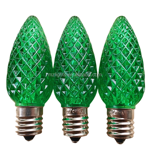 Ngoài trời thương mại trong suốt mặt LED C9 màu xanh giáng sinh thay thế bóng đèn cho E17 ổ cắm dây dây - Product Image 3