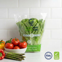 Sacs à légumes trapézoïdaux en CPP imprimés sur mesure avec trous de ventilation, manchon d'emballage conique pour laitues, fabricant