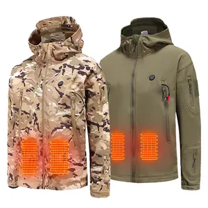 5V 5/7/8 zones heated jacket usb autumn winter warm heated pad for jackets Sports fishing heated waterproof jacket heated vest