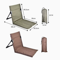 Chaise de camping pliante confortable à dossier haut, siège de détente portable pour la plage, le jardin et les concerts