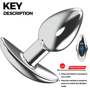 Remote Control Stainless Steel Metal <span class=keywords><strong>Anal</strong></span> Plug untuk Dewasa Desain Berbobot Dengan Permukaan Halus yang Dipoles dan Alas yang Melebar Plug <span class=keywords><strong>Anal</strong></span> - Product Image 3