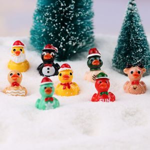 Nuevo Producto Navideño - Pato Navideño Creativo de Color Sólido, <span class=keywords><strong>Accesorios</strong></span> de Decoración de Paisajes en Miniatura, Figura en Miniatura - Product Image 4